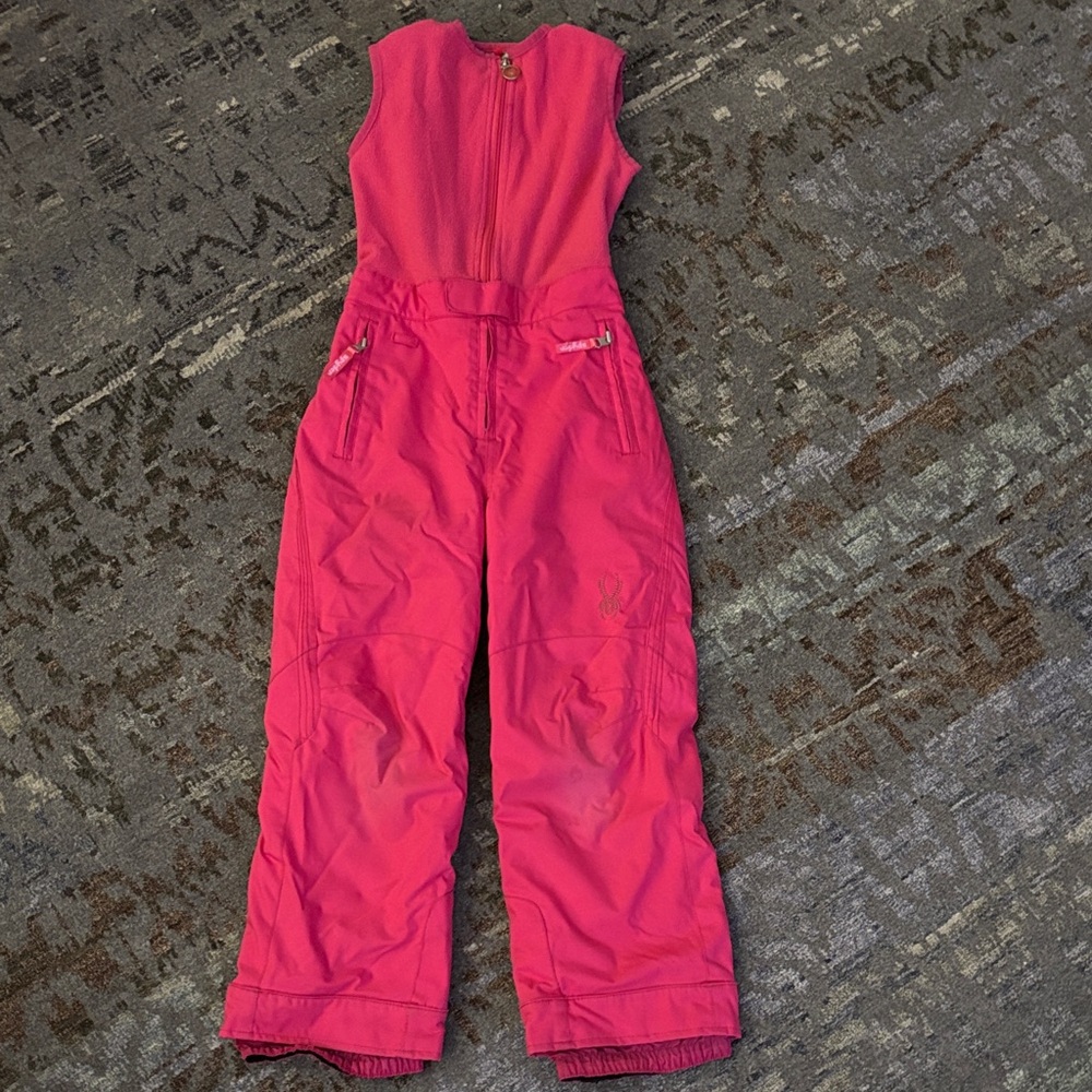 Spyder Kids Fuchsia Ski Bib